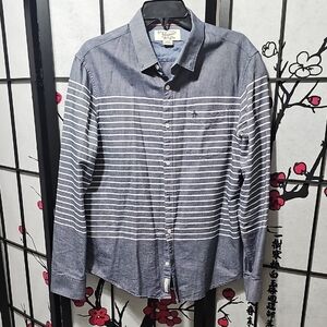 Original Penguin Striped Long Sleeve‎ Button Shirt Large